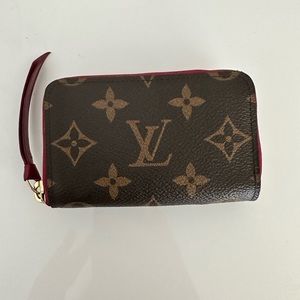 Louis Vuitton Monogram Monogram Card Case Fuchsia Zippy Multicartes M61299